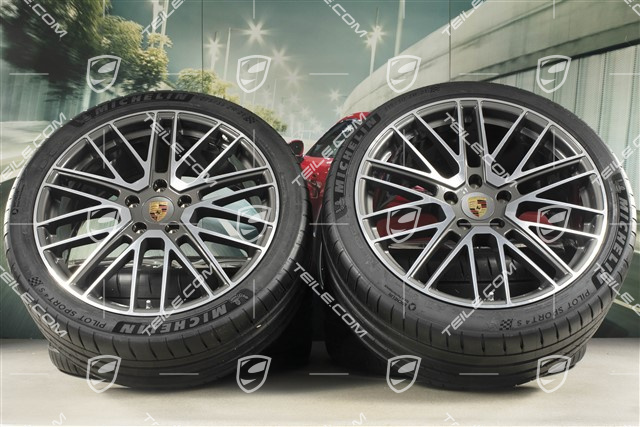 21" koła letnie Turbo V, komplet, felgi 9,5J x 21 ET71 + 11,5J x 21 ET69 + opony letnie Michelin 275/35 R21 + 315/30 R21, mit RDK-Sensoren