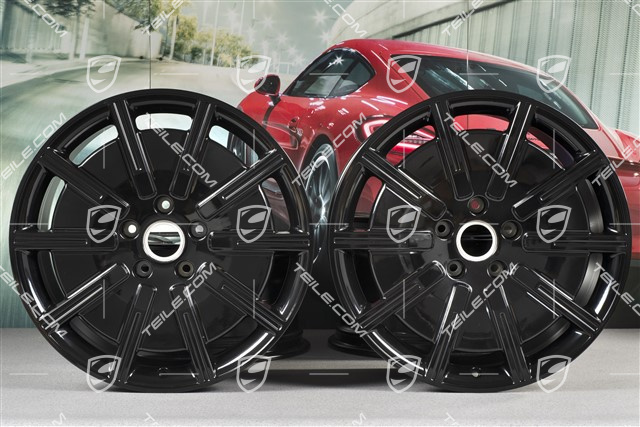 20" Taycan Sport Aero Felgensatz, 9J x 20 ET54 + 11J x 20 ET60, schwarz hochglanz
