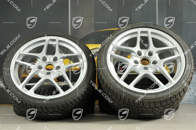 19" Komplet kół zimowych Carrera S II, felgi 8J x 19 ET57 + 11J x 19 ET67, opony Nokian WR 235/35 R19 + 295/30 R19, bez czujników ciśnienia