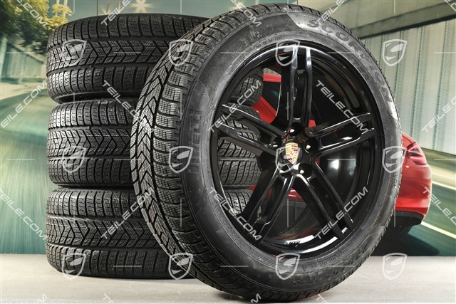 19" "Macan Sport" Winterräder Satz, Felgen 8,5J x 19 ET21 + 9J x 19 ET21 + Pirelli Winterreifen 235/55 R19 + 255/50 R19, mit RDK-Sensoren
