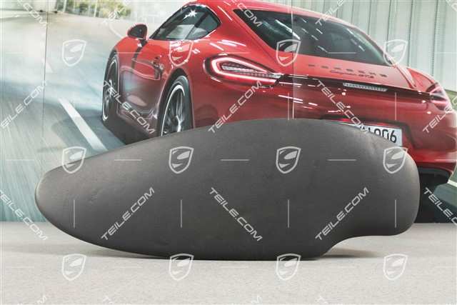 Dashboard trim / Instrument cluster cover, Leatherette, Black