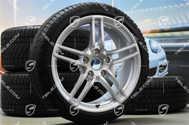 19" Komplet kół zimowych Carrera, felgi 8,5J x 19 ET54 + 11J x 19 ET48 + opony zimowe Continental 235/40 R19 + 295/35 R19, z czujnikami ciśni