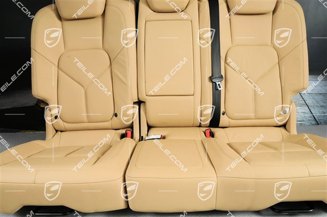 Rear Seats, embossed leather, Luxor Beige, set L+R