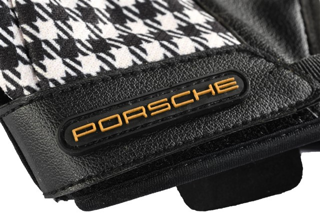 Porsche Classic Assembly gloves, Pepita / houndstooth, black, size 7