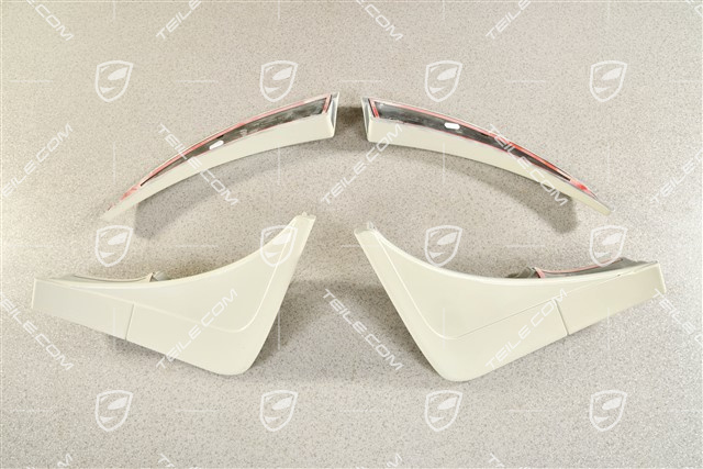 Mud flaps with flared wheel arches set, rear, Vehicle w/o  flared wheel arches