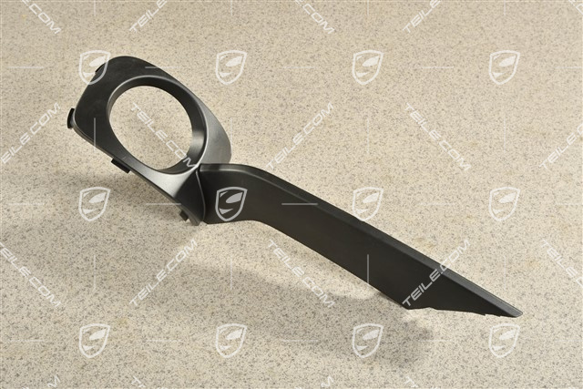 Disc / cover for front bumper retaining frame, Matt black, ACC, L