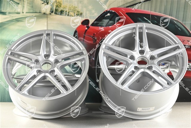 19" disc wheel rim set Carrera VI, 8,5J x 19 ET50 + 11J x 19 ET56, Brilliantsilver