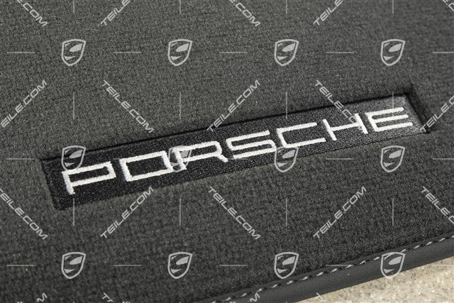 Foot mats set, 4 parts, black