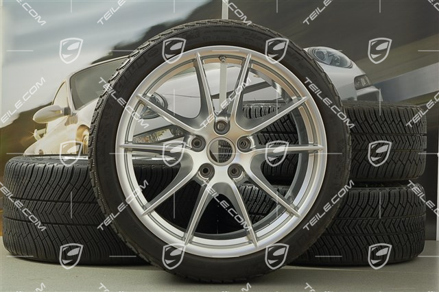 20" Komplet kół zimowych Carrera S (III), 8,5J x 20 ET51 + 11J x 20 ET70, opony zimowe Michelin 245/35 ZR20 + 295/30 ZR20, z czujnikami ciśnienia RDK