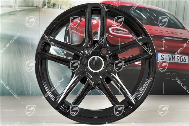 19" Felga Panamera TURBO, 10J x 19 ET61, kolor czarny (wysoki połysk)