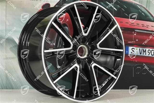 21" Felga Panamera Exclusiv, 11,5J x 21 ET69, czarny Jet Black metalik