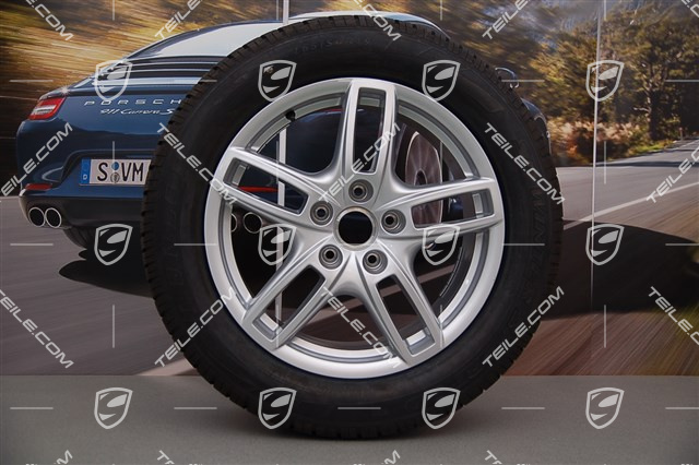 19" Koła zimowe Cayenne Turbo, 4x felgi 8,5 J x 19 ET 59 + 4x opony zimowe Dunlop 265/50 R 19 110V XL M+S, z czujnikami ciśnienia RDK