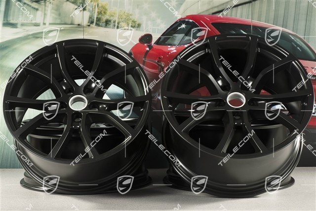 21-inch wheel rim set Cayenne Exclusive Design, 11J x 21 ET49 + 9,5J x 21 ET46, for Cayenne Coupé, satin matt