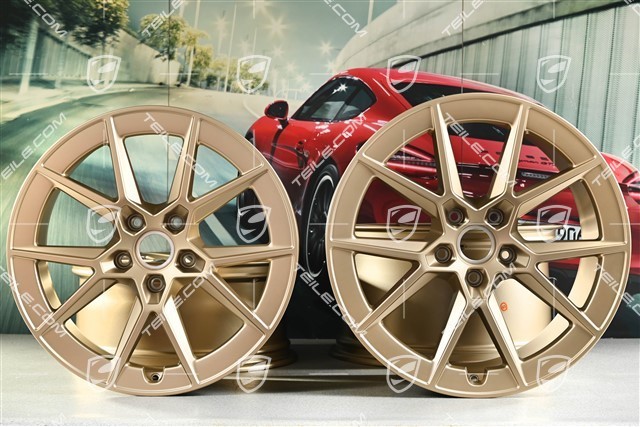 20+21-inch Carrera S rims set, 8,5J x20 ET50 11,5J x 21 ET79, Neodyme