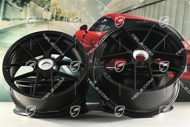 20+21"Carrera GTS, 8,5J x 20 ET50 + 11J x 21 ET82, czarny satynowy półmat