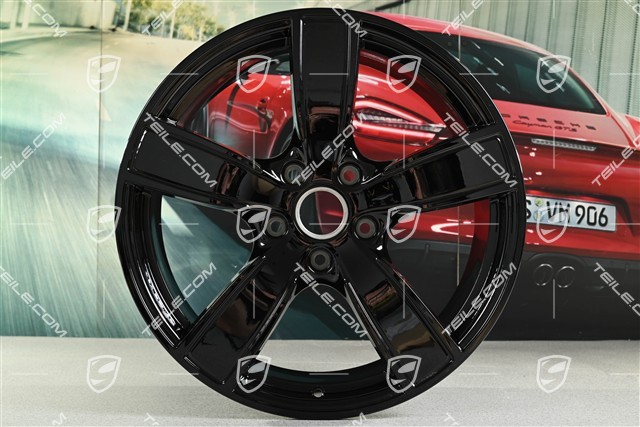 20-inch wheel rim set Carrera Sport, 8,5J x 20 ET57 + 10,5J x 20 ET51, black high gloss