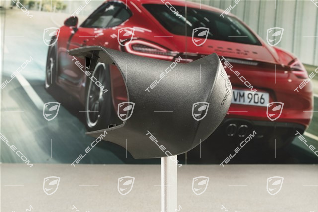 Osłona ramienia lusterka zewnętrznego, czarna satyna, L