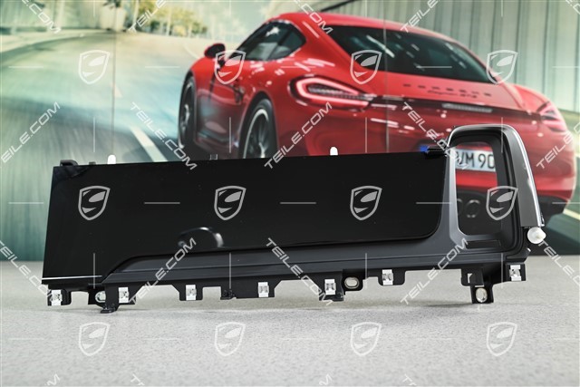 Blende / Zierleiste für Schalttafelverkleidung, Schwarz / Silber, R