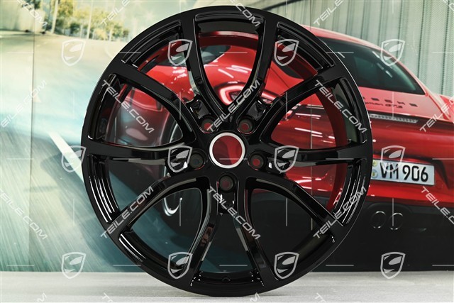 21" Felge Cayenne Exclusive Design, 9,5J x 21 ET46, schwarz hochglanz