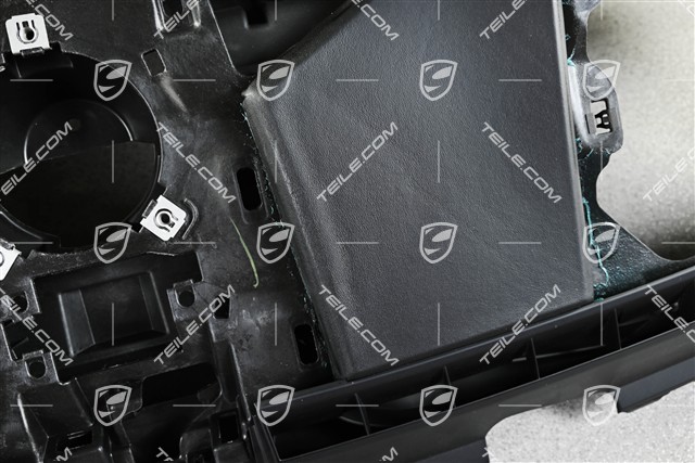 Dashboard / Control panel, upper section, leather, black-chalk, Head-up Display, damaged leather