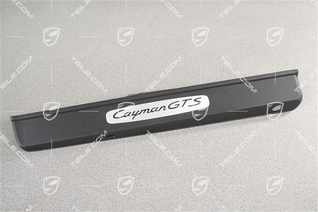 Blenden/Einstiegleisten, ohne Beleuchtung, Edelstahl, "Cayman GTS", Satz, L+R