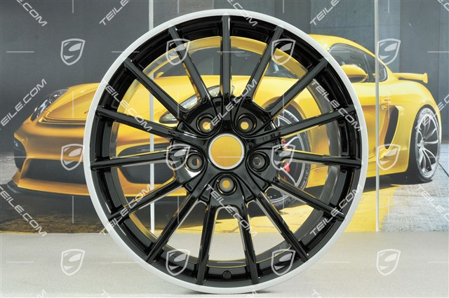 20" Felge Panamera Sport, 9,5J x 20 ET65, Felgenstern in Schwarz Hochglanz