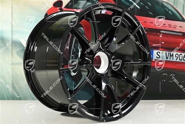 19-inch GT3 II RS 4.0 / GT2 RS wheel set, black, front 9J x 19 ET47+ rear 12J x 19 ET48