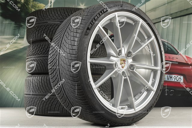 20/21-inch Carrera S winter wheel set, wheel rims 8,5J x 20 ET53 + 11J x 21 ET66 + Michelin winter tyres 245/35 R20 + 295/30 R21, with TPMS