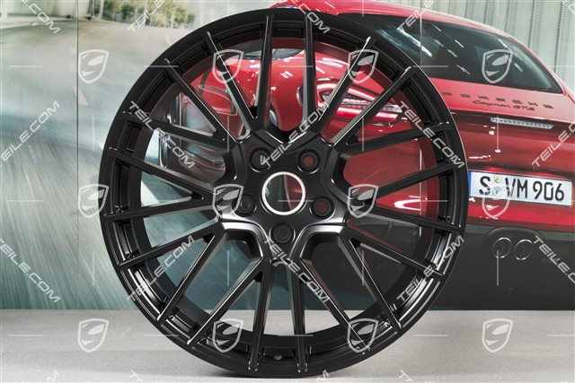 21" Felgensatz Cayenne RS Spyder, 11J x 21 ET58 + 9,5J x 21 ET46, schwarz seidenmatt