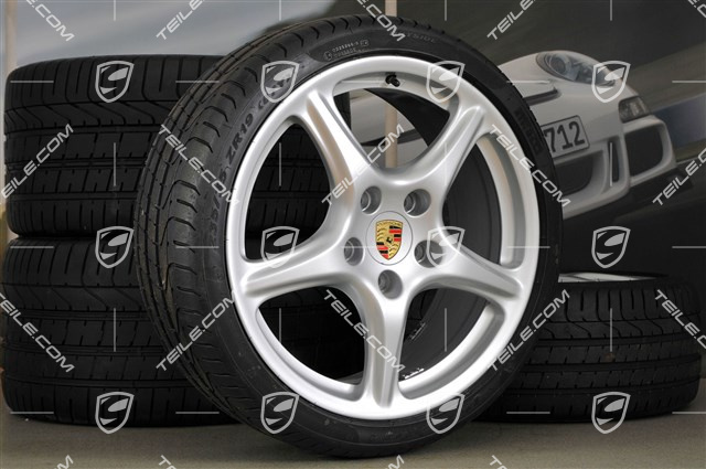 19" komplet kół letnich, Carrera Classic, felgi 8J x 19 ET57 + 11J x 19 ET67 + opony 235/35 ZR19 + 295/30 ZR19