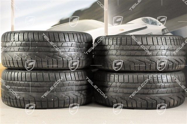 18" komplet kół zimowych Panamera S, felgi 8J x 18 ET59 + 9J x 18 ET53 + opony Pirelli Sottozero II 245/50 R18 + 275/45 R18