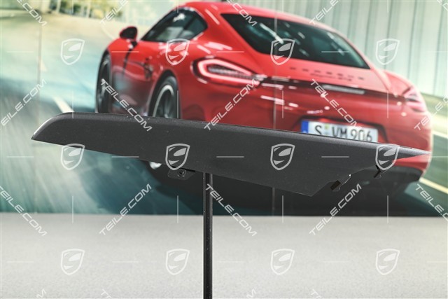 Trim cover for front bumper retaining frame, lower part, Matte Black, L
