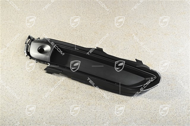 Boczna kratka zderzaka przedniego, zaślepiona, dolna, czarny mat, R