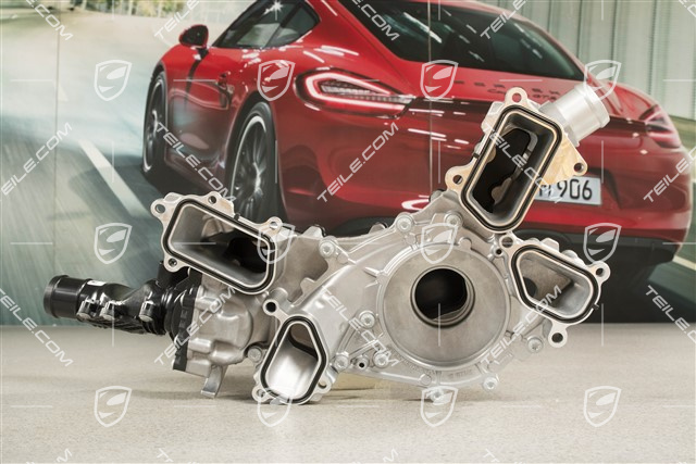 V8 Diesel, Kühlmittelreglergehäuse / Thermostatgehäuse mit Thermostateinsatz
