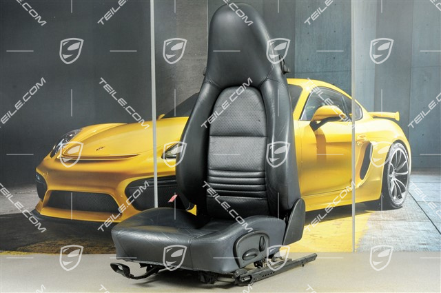 Seat, manual adjustable, heating, leather, Metropole blue, damage, L