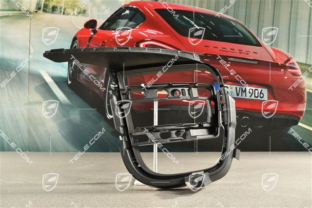 Turbo, Front bumper, side ventilation grille, Black, L