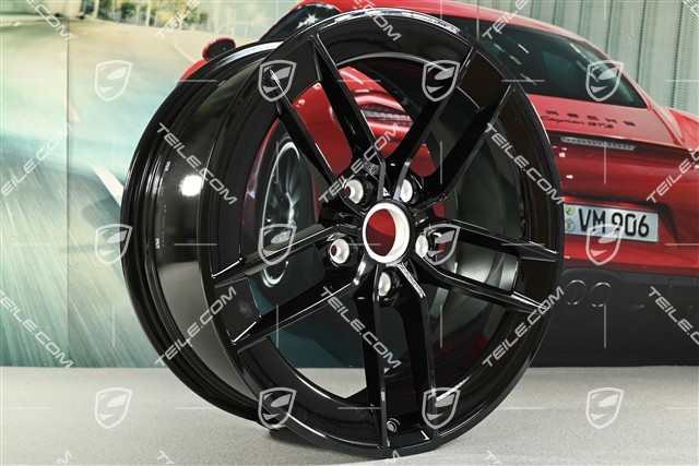 20" Carrera Exclusive Design Felge, 8,5J x 20 ET50, schwarz hochglanz