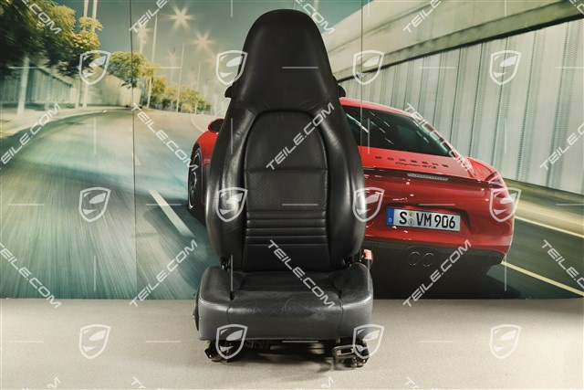Seat, manual adjustable, heating, leather/leatherette, Metropole blue, R, damaged leather
