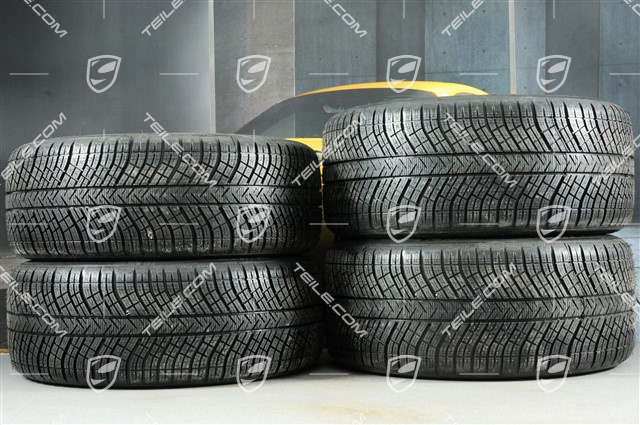 19" Koła zimowe, komplet "Panamera", felgi 9J x 19 ET64 + 10,5 J x 19 ET62 + NOWE opony zimowe Michelin Pilot Alpin 4 265/45 R19 + 295/40 R19, czarny wysoki połysk