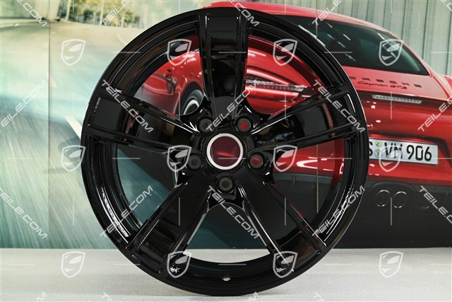 20-inch wheel rim set Carrera Sport, 8,5J x 20 ET57 + 10,5J x 20 ET51, black high gloss
