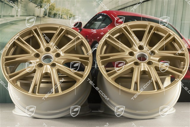 20" komplet felg Exclusive Design, 10,5J x 20 ET71 + 9,5J x 20 ET71, do użytku w zimie, Aurum satynowy półmat