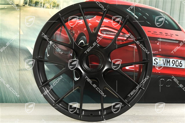 20"+21" GT2RS/GT3RS Magnesium wheel rim set, wheel rims 9,5 J x 20 ET50 + 12,5 J x 21 ET48, black satin mat
