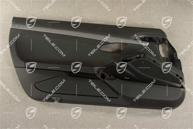 Türverkleidung, BOSE / Zierblende Türtafel in Galvanisiert, Leder Schwarz, L (beschadigt leder)