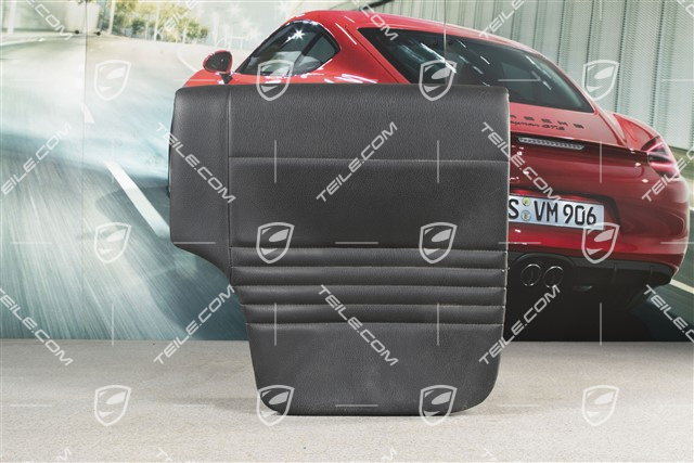 Back seat lower / cushion, Coupe/Targa, leatherette, Black, L