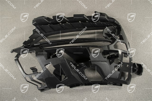 Front bumper retainer frame / grille / vent, lateral, Black matte, Sport Design / GTS, R