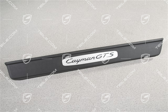 Blenden/Einstiegleisten, ohne Beleuchtung, Edelstahl, "Cayman GTS", Satz, L+R