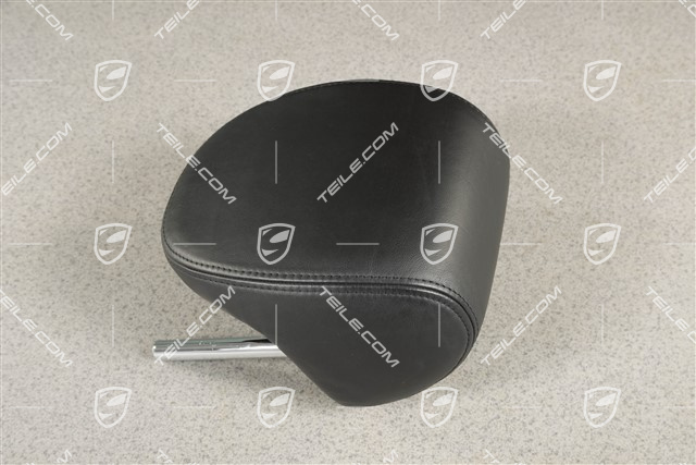 Kopfstuetze hinten, Glattleder, Schwarz, Mitte