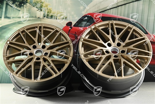 21-inch wheel rim set Cayenne RS Spyder Design, 11J x 21 ET58 + 9,5J x 21 ET46, neodyme