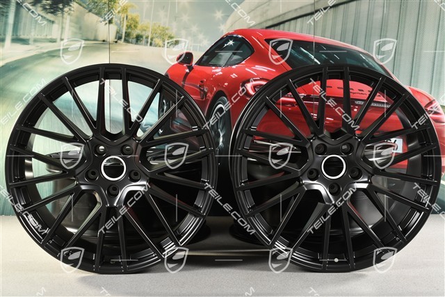 22-inch wheel rim set RS Spyder, 10J x 22 ET48 + 11,5J x 22 ET52, black satin-matt