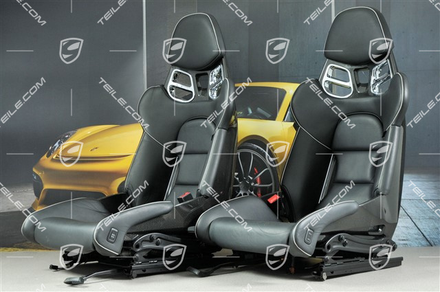 918 Spyder Bucket seats, black leather, L+R